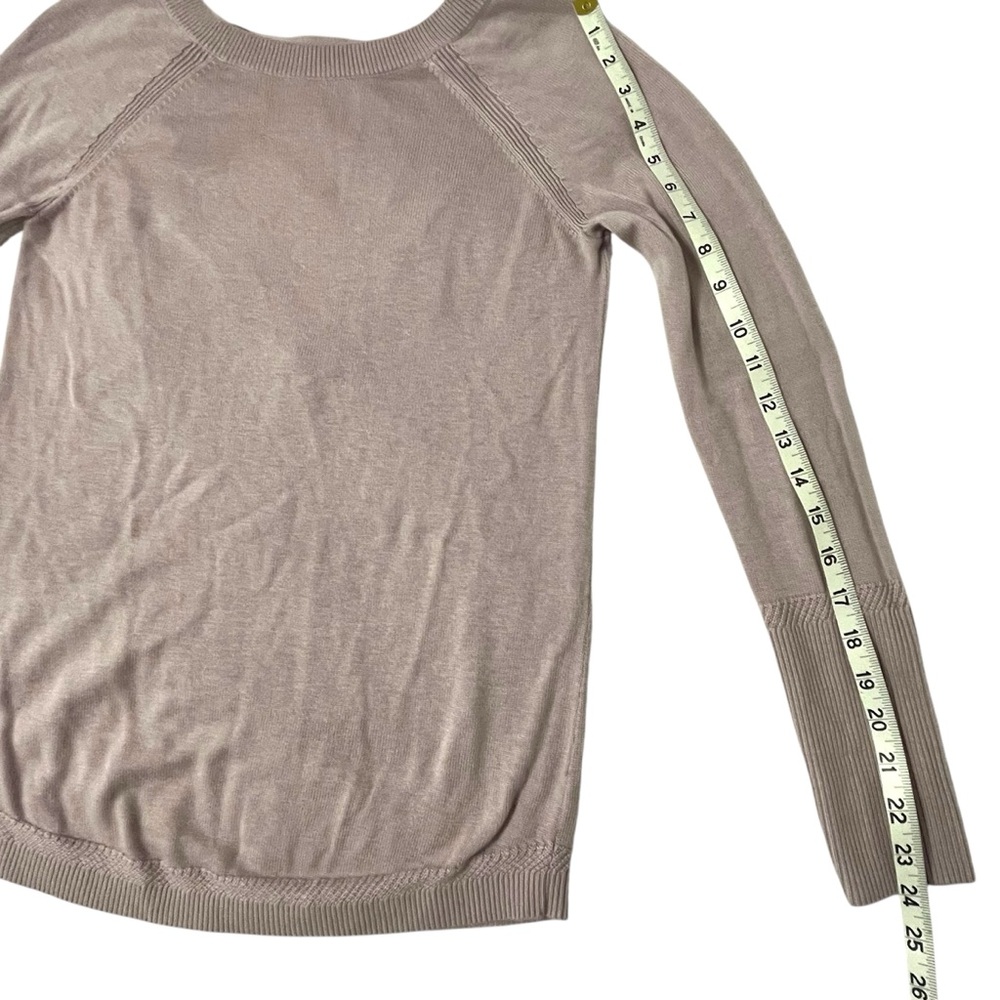 Lululemon Unity Drop Back Sweater Smoky Blush Pink Size 6 Longline Lightweight - Picture 6 of 10